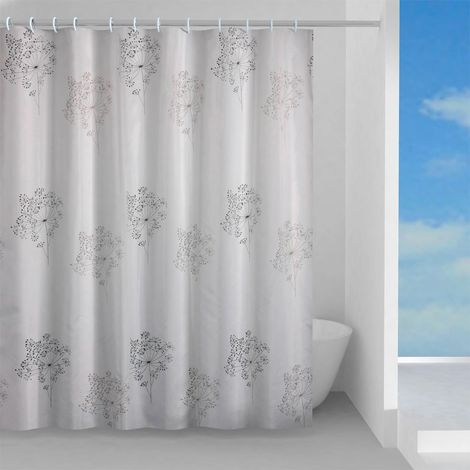 TENDA DOCCIA PARFUME TESSUTO - 120x200 Bianco/Nero (1/2)