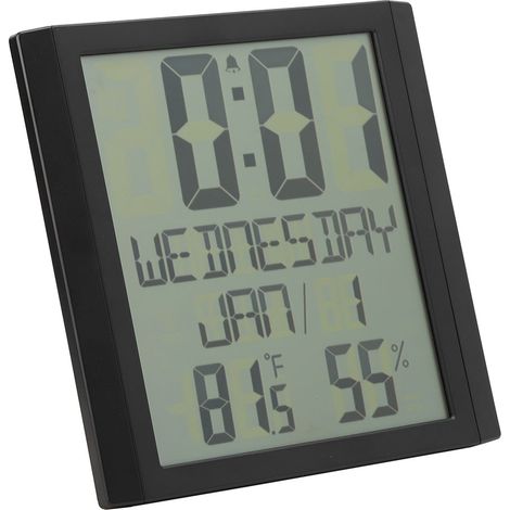 Horloge murale électronique multifonctionnelle TS-8608 avec thermomètre et hygromètre. (1/5)