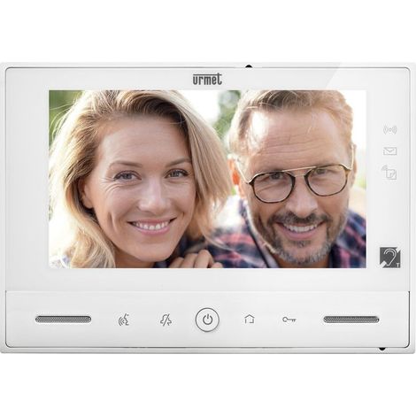 Urmet – Moniteur additionnel pour interphone vidéo – Écran tactile 7 pouces – Connectivité Wi-Fi – Commandes domotiques – Vidéosurveillance