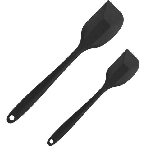 2er Set Silikon Pfannenwender Hitzebeständig bis 230°C, Teigschaber für Küche