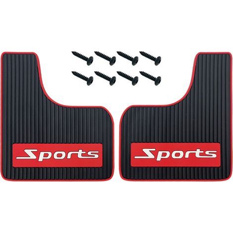 2 piezas de guardabarros universales de goma para coche, guardabarros suaves a prueba de golpes, guardabarros delantero y trasero, protector contra salpicaduras para coche (1/4)