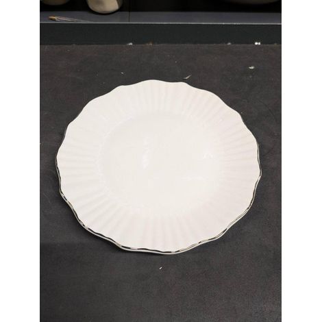 Set di 6 piatti da dessert daphné rotondi, diametro 20 cm, bianchi - Atmosphera créateur d'intérieur (1/2)