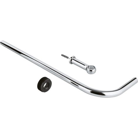 Grohe Spülrohr für WC-Druckspüler, gerade, Messing, D 28x26mm, 700x250mm, Chrom, 38251000 (1/3)
