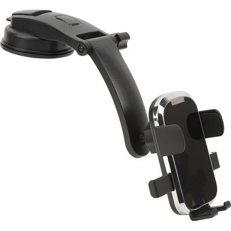 Ventouse Support Téléphone Mains Libres Rotation 360° Fixation pour Navigation sur Tableau de Bord et Pare-brise Auto (1/5)
