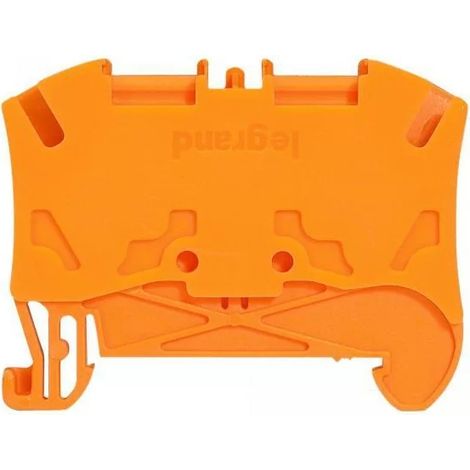 Legrand 037221 - Viking 3 spring terminal block - 1 snap/2 conductor - 1 in/1 out - orange - pitch 6
