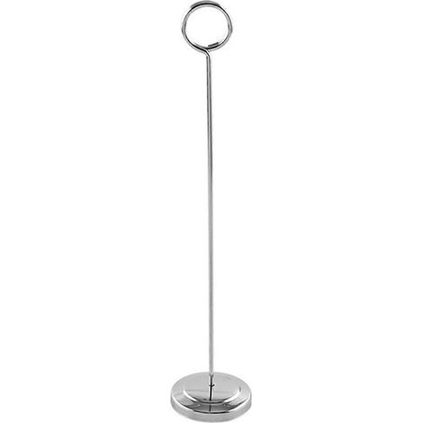 Tischkartenhalter (4/6/8/10/12 Zoll), Menükartenhalter, Rezeptklammer für Hochzeiten, Bankette, Partys und Restaurants – 25,5 cm – Silber