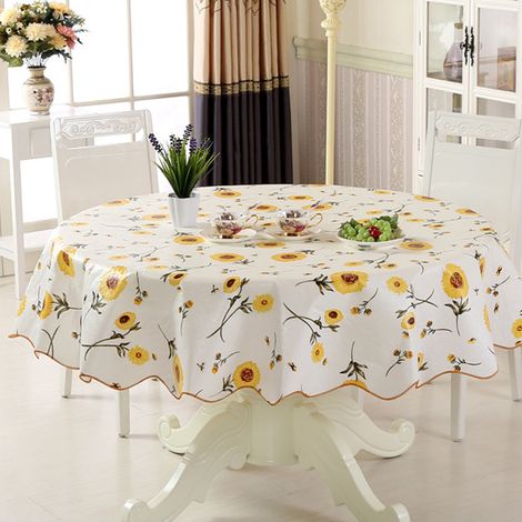 1 nappe imprimée - Années heureuses - Nappe ronde de 152 cm de diamètre