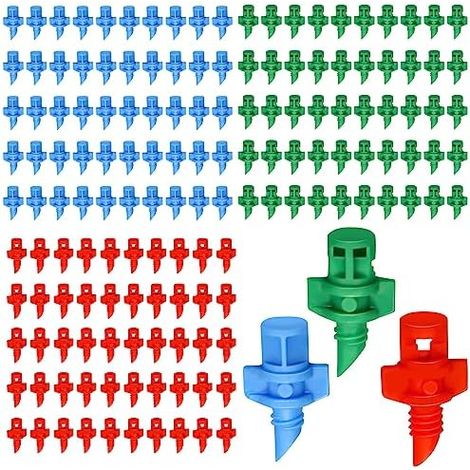 150pcs émetteurs d'irrigation Goutte Goutte, Micro têtes d'arrosage Irrigation brumisation arrosage réfraction pulvérisateur Buses pour Plantes (90/180/360 degrés) - (1/5)