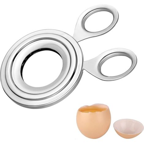 [NEVER USED] Egg Cutter, Stable Egg Cutting Tool, Stainless Steel Egg Shell Scissors, Boiled Egg Scissors, Egg Opener Scissors, for Removing Soft or Hard-Boiled Raw Egg Shells, 108cm (1/4)