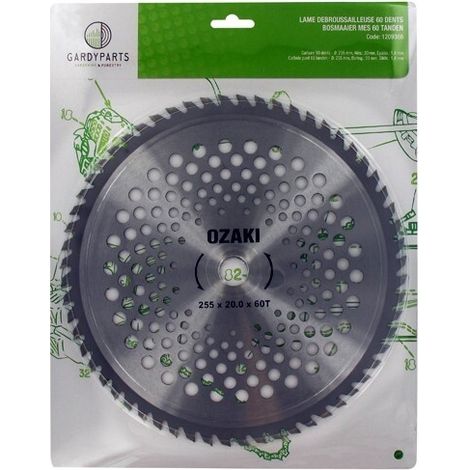 Lama 60 dente punta carburo 255mm -20mm UNIVERSELLE decespugliatore