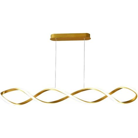 Lampe suspendue à LED Or L80cm Trois couleurs de lumière (1/5)