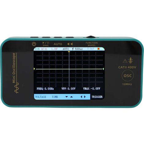 Oscilloscope portable à écran couleur 3,2 pouces 10MHZ précis 48MSa/s canal unique échantillonnage en temps réel (1/5)