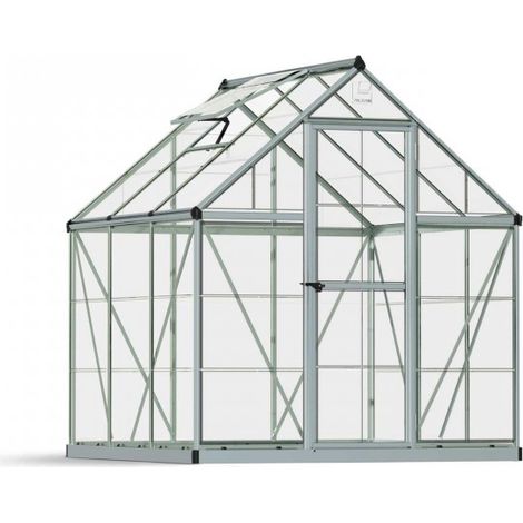 Greenhouse Harmony 6X6- Polycarbonate - L186 x W185 x H208 - Silver