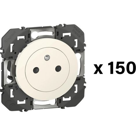 Legrand – Lot de 150 prises de courant 2P+T en saillie 16A – Installation rapide sans encastrement – Solution économique et fiable – Blanc