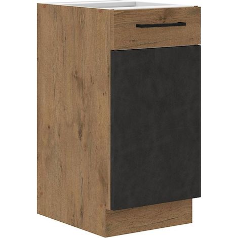 Vigo Unterschrank 40 cm Eiche Lancelot Matera Grau Küchenzeile Küchenblock Küche (1/4)