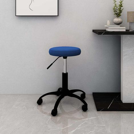 vidaXL Chaise pivotante de bureau Bleu Velours (1/5)