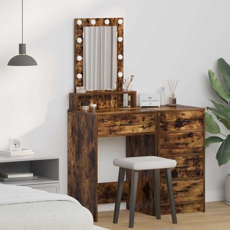vidaXL Dressing Table Brown 50 x 41 x 140 cm Engineered Wood