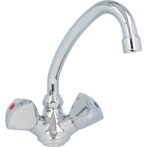 Zweigriff Waschtischarmatur classic line - mit HU-Rohrauslauf 145 mm (1/5)