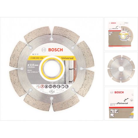 BOSCH 2608602191 Disque à tronçonner diamant standard universel 115x22,23x1,6 (1/5)