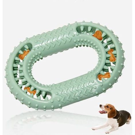 Jouet à Mâcher pour Chiens, Dents en Caoutchouc Naturel Nettoyant Un Anneau à Mâcher Solide, Jouet D'entraînement pour Moyens et Petits Chiens Pas pour Les Chiens Agressifs, Ensoleillé (1/5)