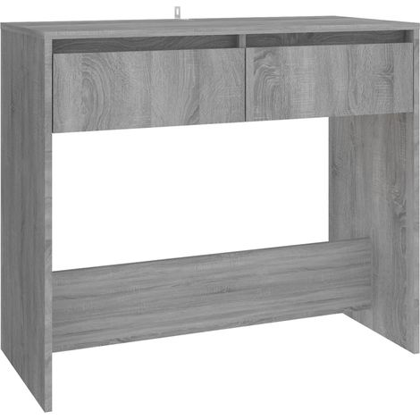 Table console,Table d'appoint,Bout de canapé,Meuble d'entrée sonoma gris 89x41x76,5 cm bois d'ingénierie