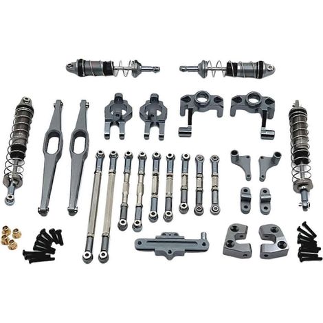 Amortisseur RC, barre de remorquage, barre de traction, accessoire robuste et durable à monter soi-même, argent (1/5)