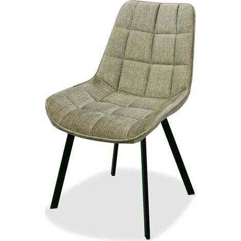 Pack de 4 sillas modelo Jimena tapizadas en textil verde, 87cm(alto) 52cm(ancho) 45cm(largo)