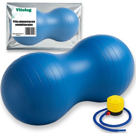 BC Rehabilitation Gymnastikball für Übungen Bean Nut Fitness Yoga 80x40 mit Pumpe