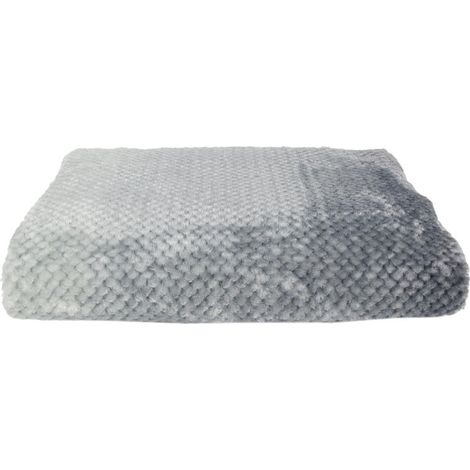 Plaid Déco "Tie and Dye" 150x200cm Gris (1/5)