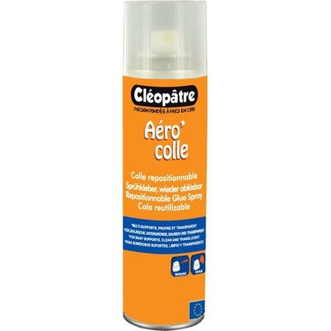 Colle repositionnable - Cléopatre - ACR250 - Aérosol 250ml - Transparent - Idéale pour maquettes