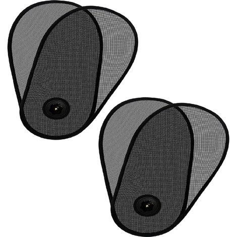 Pare-soleil de poussette (lot de deux) - Pare-soleil latéraux pivotants pour vitres conducteur/passager/arrière, pare-soleil en maille avec ventouse (1/4)