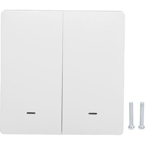 Interrupteur mural intelligent Zigbee, poussoir 2 gang, commande à distance via APP et voix, minuterie, AC 100-240V (1/5)