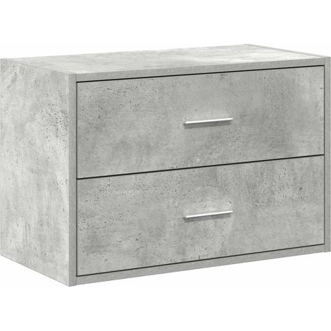 Maison Exclusive - Armadio con 2 Cassetti Grigio Cemento 60x31x40 cm in Truciolato