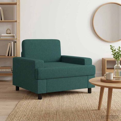 vidaXL Fauteuil Vert foncé Tissu (1/5)