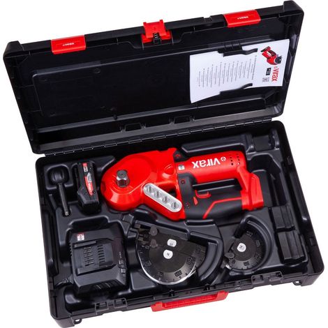 VIRAX MINISTEM BIEGER 18V 16-20-26MM COMPACTO y LIGERO Dispositivo de doblado de 18V 4,9 kg / 1x 2,0 Ah batería + cargador en Virabox - 251781 (1/4)