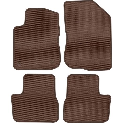 Peugeot 208 I (2012-2019). Tapis de sol dédiés - EVA alvéolé marron (1/5)