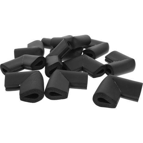 12 protège-coins pour meubles, mousse, noir, forme U, pour bureau (1/5)