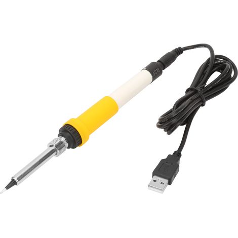 Fer à souder électrique 12V 60W, portable USB, outil de réparation DIY pour SMD et PCB, kit avec pointe fine, usage électronique, pratique et compact. (1/5)