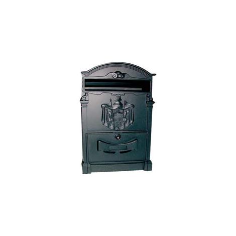CASSETTA POSTALE IN ALLUMINIO PER ESTERNI RESIDENCE NERA  cm.25x9x41h. colore nero    QUALITY