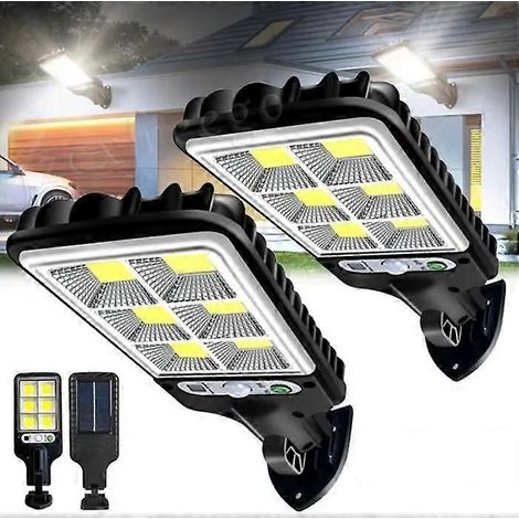 2200W LED Solar Flood Light Motion Sensor Security Wall Street Yard Outdoor Lamp(8.9 inches Long x 3.3 inches Wide) Waterproof (1/5)