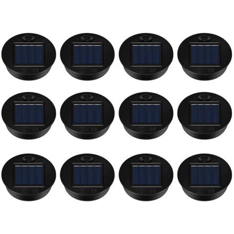 NALOOKAMIC Lot de 24 pièces de rechange pour lampes solaires, couvercles de lanterne à panneau LED étanches pour extérieur