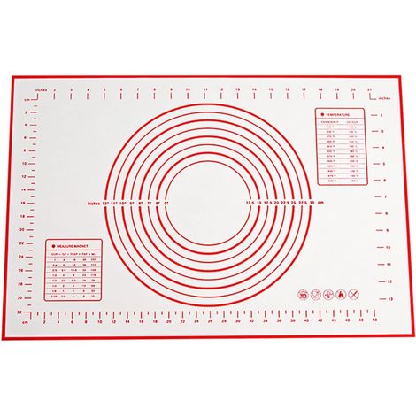 Tapis de cuisson en silicone - Réutilisable - Anti-adhésif - Antidérapant - Avec mesure - 60 x 40 cm (1/5)