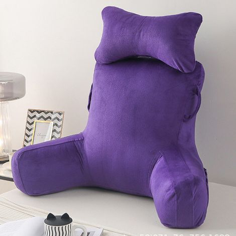 Lesekissen zum Sitzen auf der Bettcouch Erwachsene, Rückenkissen mit Armstütze, Rückenkissen für Erwachsene Bettstuhl für Bettruhe, Lesen, Fernsehen, Gaming
