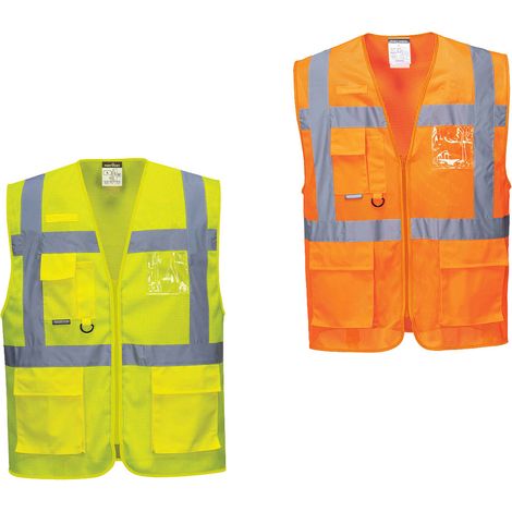Portwest Athens Meshair Executive C376 Warnweste - S - Orange (1/5)