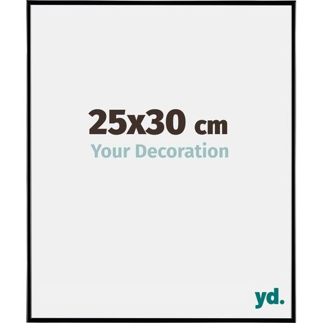 yd. - Cadre photo 25x30 - Noir Brillant - Plastique - Evry