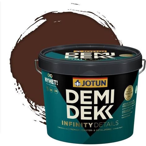 JOTUN - Peinture Bois, Lasure Opaque Satinée - RAL 8016 - Brun Acajou - 3L (1/2)