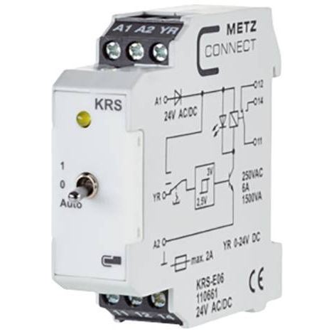 Commutateur à seuil 24, 24 V/AC, V/DC (max) 1 inverseur (RT) Metz Connect 110661 1 pc(s)
