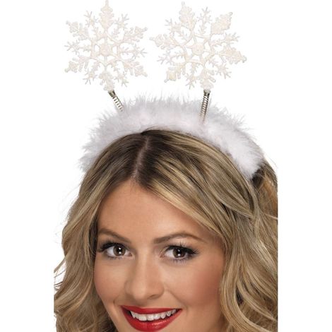 Snowflake Boppers - White - on Headband - 24790