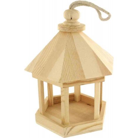 Mangeoir à oiseau - MEGACREA DIY - Ø 15 cm - Bois - Extérieur