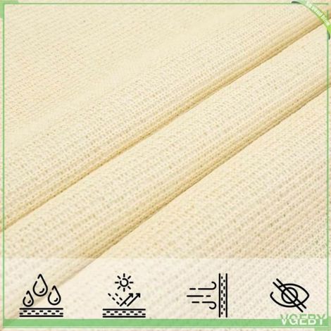 Voile D'ombrage - Triangulaire 3x3x4 2 M - PEHD 160 G M2 - Crème - 1 Pièce (1/5)